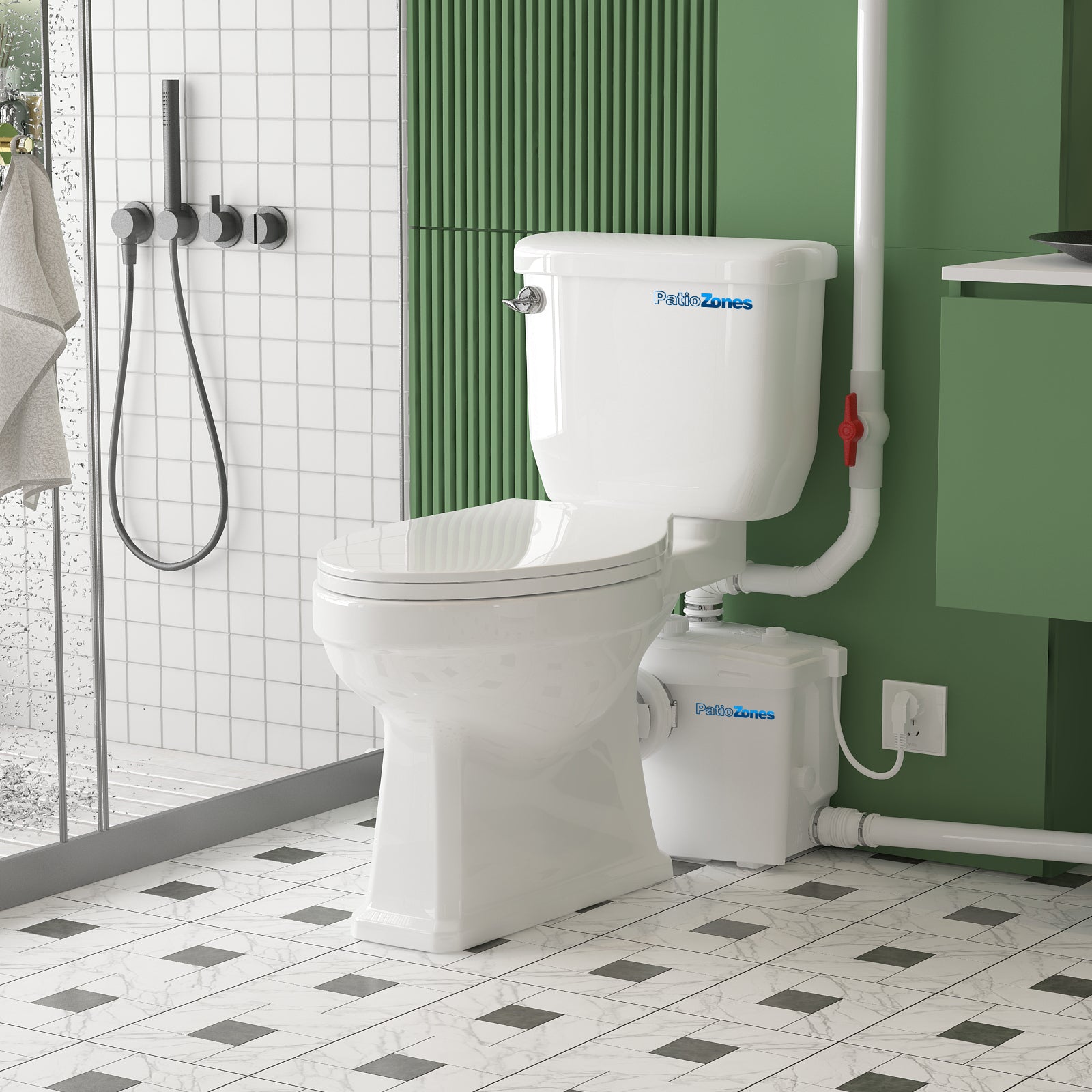 LS-FLO800 PatioZones 800W Macerating Toilet